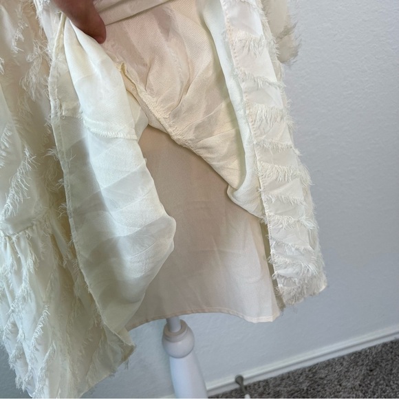 Anthropologie En Saison Textured Cream Dress Size Large - Picture 8 of 13